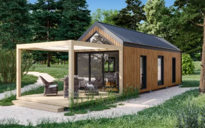 Kann ich das Haus optisch mit einer Terrasse oder einem Carport erweitern? 
